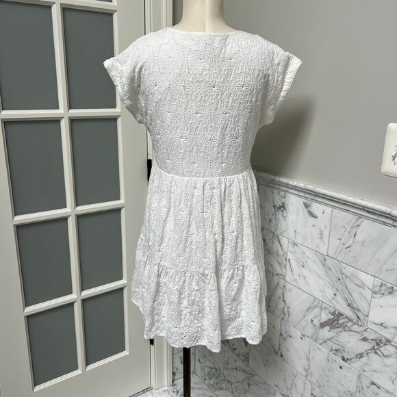 Vineyard Vines Island White Eyelet Tiered Dress Small - Picture 2 of 4